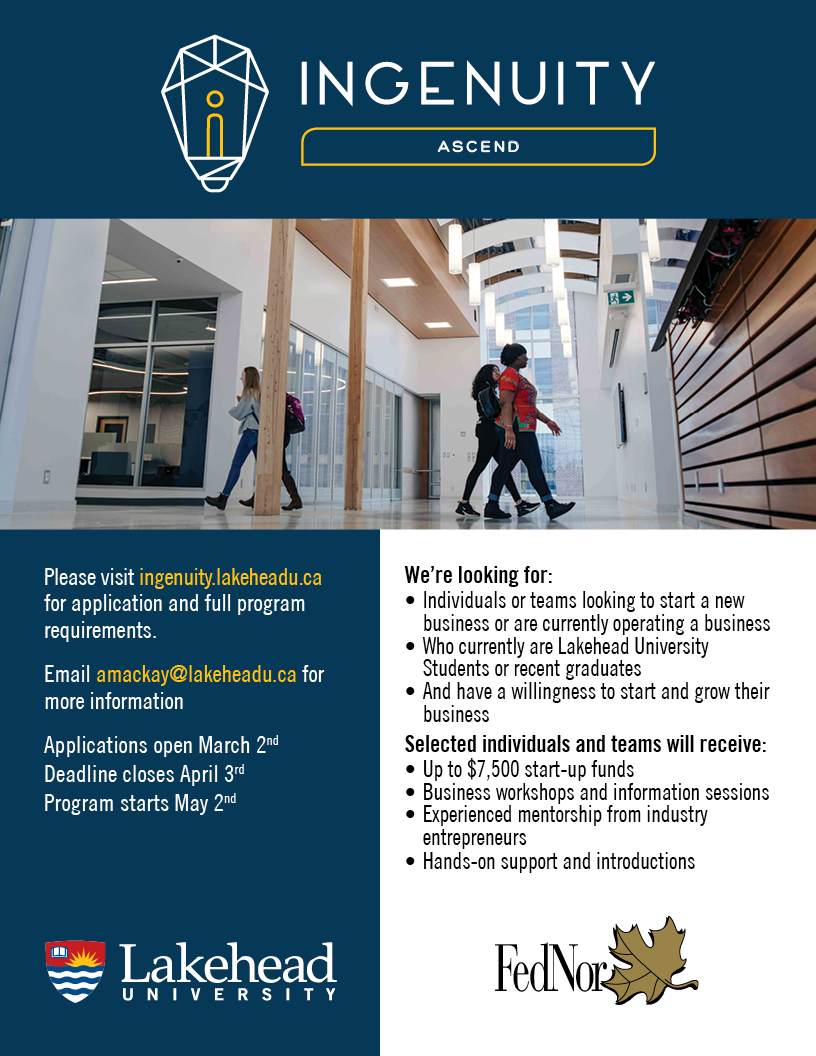 Ingenuity Ascend Program Application Lakehead University